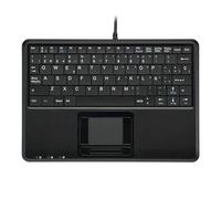 Perixx PERIBOARD-510H Plus - Teclado USB con Cable y touchad Multi Gestos Integrado y 2 entradas USB - Teclas silenciosas de Tijera X - Distribución QWERTY español - Negro