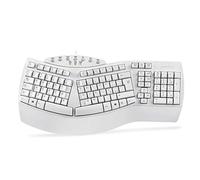 Perixx PERIBOARD-512 Teclado ergonómico - Diseño subdividido - Disposición italiana QWERTY - Blanco