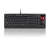 Perixx PERIBOARD-522 Mechanical Trackball Keyboard - 55mm Large Trackball - Tilt Scrolling Wheel - US English Layout