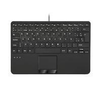 Perixx PERIBOARD-525 ES, Teclado Mini USB con Touchpad - Teclas de Tijera X Type - 11.18x7.17x1.1 Pulgadas - 2 Puertos USB Integrados - Distribución ES Español
