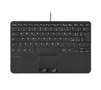 Perixx Periboard-525 IT, teclado mini USB con cable con Touchpad - Teclas de tijera X Type - 11,18 x 7,17 x 1,1 pulgadas - 2 concentradores USB integrados - Layout IT italiano