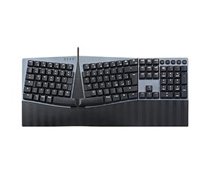 Perixx PERIBOARD-535 RD - Teclado ergonómico mecánico con cable - Teclas lineales rojas - Macros programables - Compatible con Windows y Mac OS X - Teclado QWERTY italiano