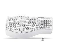 perixx PERIBOARD-612 Teclado ergonómico inalámbrico dividido con modo dual 2.4G y características Bluetooth, compatible con Windows 10 y Mac OS X System, blanco, QWERTY UK