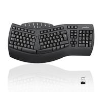 Perixx PERIBOARD-612 Teclado ergonómico inalámbrico y Bluetooth, compatible con Windows 10 y Mac OS X, diseño italiano