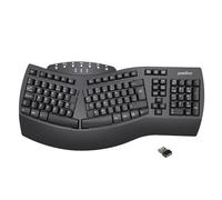Perixx PERIBOARD-612 Teclado inalámbrico ergonómico Dividido con Doble Modo 2.4G y Funciones Bluetooth, Compatible con Windows 10 y Mac OS X, Negro, diseño británico