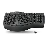 Perixx PERIBOARD-612BDE Bluetooth® Tastatur alemán, QWERTZ Negro Ergonomisch, Handballenauflage,