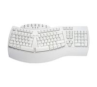 Perixx PERIBOARD-612W, Teclado Ergonómico Inalámbrico con Teclas Divididas y Doble Modo 2,4 GHz y Bluetooth - Compatible con Windows y macOS - Blanco - Disposición QWERTY Español