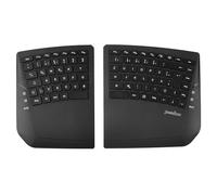 Perixx PERIBOARD-624B Teclado ergonómico inalámbrico, diseño dividido, TKL, inclinación ajustable, diseño QWERTZ, negro