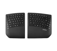perixx PERIBOARD-624B UK Teclado dividido ergonómico inalámbrico - Separación de hasta 2 pies - Ángulo de inclinación ajustable - Teclas de membrana de perfil bajo - Negro - UK QWERTY