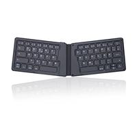 Perixx PERIBOARD-805 Ergo, Bluetooth 5.1 Teclado ergonómico Plegable, Teclado Plegable portátil Ultrafino, Gris Oscuro, disposición DE QWERTZ
