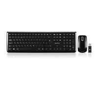 Perixx PERIDUO-703 - Teclado (RF inalámbrico, Oficina, QWERTY, Alemán, Estándar, Derecho)