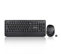 Perixx PERIDUO-714 - Juego de teclado y ratón inalámbrico estándar, color negro