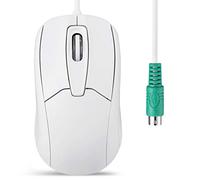 perixx PERIMICE-209 P, Ratón óptico PS2 con Cable con Rueda de Desplazamiento y 1000 dpi, Color Blanco
