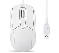 perixx PERIMICE-209 P, ratón óptico USB con Cable con Rueda de Desplazamiento y 1000 dpi, Blanco 11832