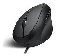 Perixx PERIMICE-519 - Ratón Vertical Portátil con cable USB, Tamaño Mini para Laptop, Diseño para diestros - Negro