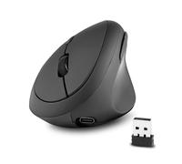 Perixx Ratón ergonómico Recargable inalámbrico PERIMICE-719R - Función de Carga por Cable e inalámbrica - Negro