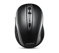 perixx PERIMICE-721 - Ratón ergonómico inalámbrico, diseño óptico de 5 Botones, Compatible con PC de Escritorio y portátil, inalámbrico de 2,4 GHz (Negro Hierro)