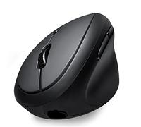 perixx PERIMICE-819B - Ratón Vertical portátil Bluetooth - Especificaciones 3 en 1 multidispositivo inalámbrico - Clic silencioso - Tamaño Compacto portátil - Negro - Diestros