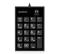 Perixx PERIPAD-202U Teclado numérico Externo con cable USB, diseño Slim, teclas tipo Scissor, tecla Tab., 19 teclas - Negro