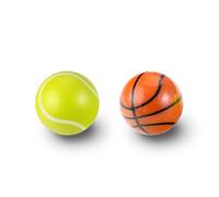 Perixx PERIPRO-303X2K - Juego de 2 pelotas deportivas de 1.35 pulgadas para mouse de trackball, diseño de pelota de baloncesto y tenis, compatible con M570, M575, PERIMICE-517/520/717/720 y otros