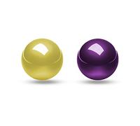 Perixx Periro-303X2C - Pelota de Repuesto para ratón M570, M575, PERIMICE-517/520/717/720, y Otros Ratones de 1,34 Pulgadas, Color Morado Brillante y Amarillo