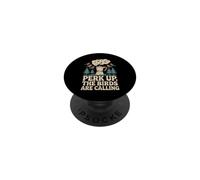 Perk Up, The Birds Are Calling Aves café Naturaleza PopSockets PopGrip Adhesivo