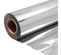 PerkHomy - Rollo de celofán transparente de 16 pulgadas, 3 mil de grosor para cesta de regalo, golosinas, envoltura de regalos, ramo de flores de plástico (plata, 100 pies (16 pulgadas de ancho)