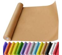PerkHomy - Rollo de papel kraft marrón de 17.5 x 600 pulgadas (50 pies) para envolver regalos, tablón de anuncios, manualidades, ramo de flores, embalaje de flores, envío en movimiento, mesa de