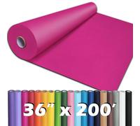 PerkHomy - Rollo de papel kraft rojo rosa de 36 x 2.4 pulgadas (200 pies) para manualidades, tablón de anuncios, papel para niños, cubierta de mesa, manualidades, envoltura de regalos, paquete de