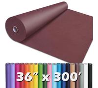 PerkHomy - Rollo de papel kraft rojo vino de 36 x 3.6 pulgadas (300 pies) para envolver regalos, ramo de flores, niños, pintura, manualidades, escritura, embalaje, envío, 80 g/m², 55 libras (rojo vino