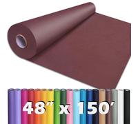 PerkHomy - Rollo de papel kraft rojo vino de 48 x 1.8 pulgadas (150 pies) para envolver regalos, ramo de flores, niños, pintura, manualidades, escritura, embalaje, envío, 80 g/m², 55 libras (rojo