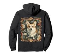 Perky Pembroke Welsh Corgi Vintage Británico Botánico Sudadera con Capucha