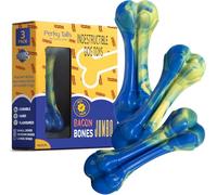 Perky Tails Juguetes resistentes para perros medianos y pequeños, juguetes duros para perros pequeños, diseñados para masticadores agresivos y visión canina, juguetes masticables de nailon para perros