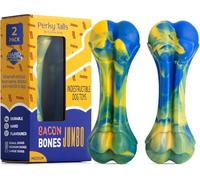 Perky Tails Juguetes resistentes para perros medianos y pequeños, juguetes duros para perros pequeños, diseñados para masticadores agresivos y visión canina, juguetes masticables de nailon para perros