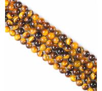 Perla de piedra natural, 60 piezas de 6mm Ojo de Tigre piedra natural para pulsera, Perlas para pulsera joyas