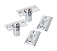 Perla de resorte de puerta de latón macizo para puertas KTV, tensión invisible con posicionamiento de 65 mm, acabado plateado y dorado, compatible con ajustable (plata)