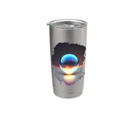 Perla en la arena y supernova en una esfera de cristal Vaso térmico de acero inoxidable de doble pared