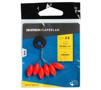 Perla Flotante Pesca Surfcasting Rojo Ovalada 15 Mm Talla única