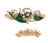 Perla, horquilla de pelo floral, diseño de aleación elegante, fiesta de boda, banquete, forma floral, decoración de perlas falsas para niñas, Coups de cheveux, aleación, Sin gema