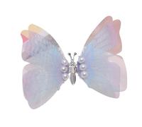 Perlas clip para el pelo, accesorios de mariposa temblorosa, tocado, joyería, tocado liso con perlas