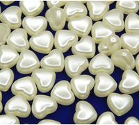 Perlas cultivadas de imitación de nácar, 200 unidades, 9 x 7 mm, perlas de corazón crema, perlas artificiales, para bodas, fiestas, decoración, joyas y manualidades