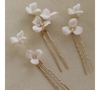 Perlas de agua dulce hechas a mano, flor de Ceram, juego de horquillas nupciales, pegatina para el pelo de boda, accesorios para el cabello, joyería para el cabello para mujer