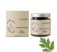 Perlas de baño de pies a base de hierbas, perlas naturales de limpieza de artemisa para hombres y mujeres, cuidado relajante y calmante, hidratante y nutritiva, para la experiencia de spa en casa (1