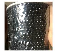 Perlas de cadena de cuentas, guirnalda de cadena, Cadena de cuentas de imitación ABS de 4 mm, color blanco/rosa, 5 m/lote, parte trasera plana y media caña, for decoración DIY(Black)