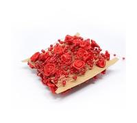 Perlas de cadena de cuentas, guirnalda de cadena, Cadena de perlas artificiales de 4 mm, 5 m/bolsa, for guirnalda de flores, decoración de bodas y fiestas(Red)