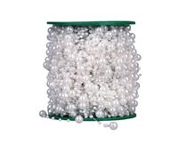 Perlas de cadena de cuentas, guirnalda de cadena, Cadena de perlas de 10 metros, 3 mm y 8 mm, cuentas de perlas de imitación cuadradas, cadena de algodón for bricolaje, decoración de bodas, fiestas, a