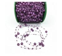 Perlas de cadena de cuentas, guirnalda de cadena, Cadena de perlas de 2 yardas, 8,3 mm, decoración, perlas artificiales, cadena de perlas, guirnalda de flores, decoración for fiestas de bodas(Purple)
