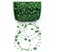 Perlas de cadena de cuentas, guirnalda de cadena, Cadena de perlas de 2 yardas, 8,3 mm, decoración, perlas artificiales, cadena de perlas, guirnalda de flores, decoración for fiestas de bodas(Green)