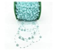 Perlas de cadena de cuentas, guirnalda de cadena, Cadena de perlas de 2 yardas, 8,3 mm, decoración, perlas artificiales, cadena de perlas, guirnalda de flores, decoración for fiestas de bodas(Light Bl