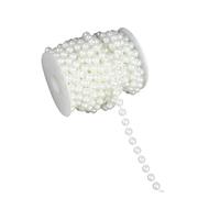 Perlas de cadena de cuentas, guirnalda de cadena, Cadena de perlas de 3 metros con cuentas de imitación de perlas, cadena de 4 a 10 mm, cortina de cuentas for decoración de ramos de novia y bodas, acc